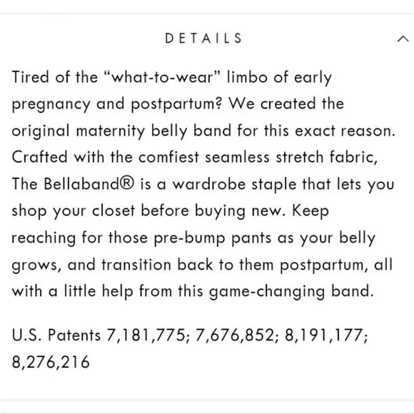 BellaBand Maternity Belly Band in White Size 2 - Picture 13 of 16